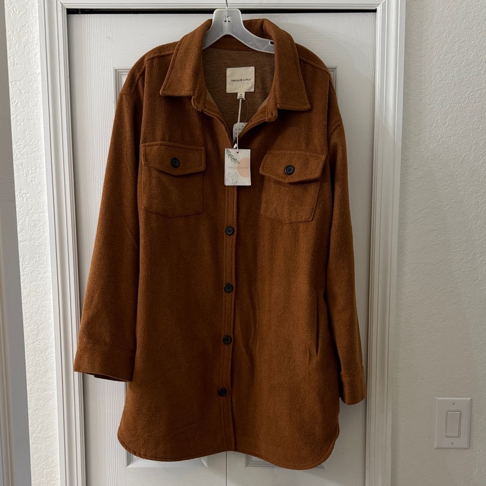 Thread & Supply Women’s Oversized Shacket in Copper